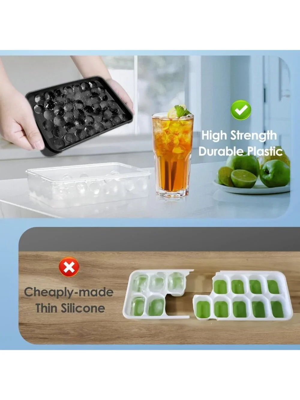 Ice Cube Trays with Lid Sphere Mold Spherical 0.8